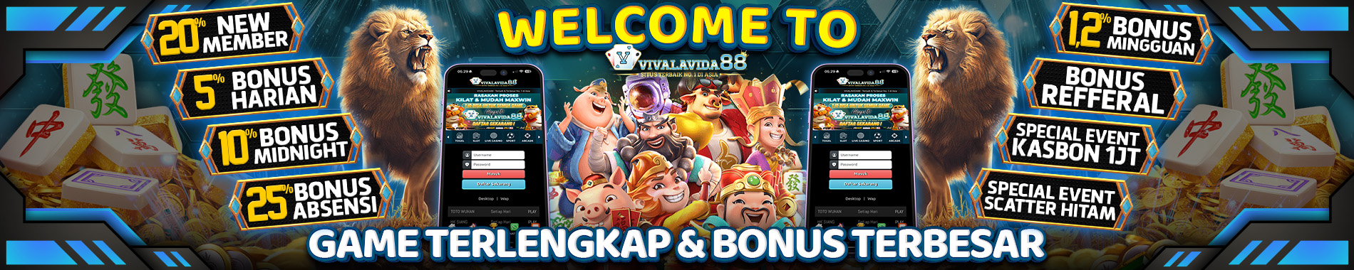 SELAMAT DATANG DI VIVALAVIDA88 GAME TERLENGKAP & BONUS TERBESAR